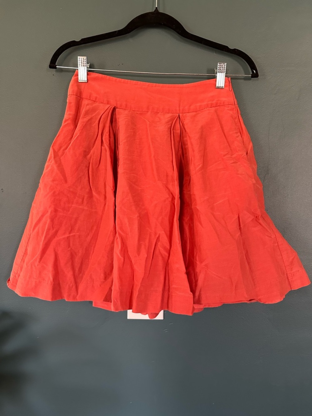 Banana Republic Coral Red Circle Mini Skirt